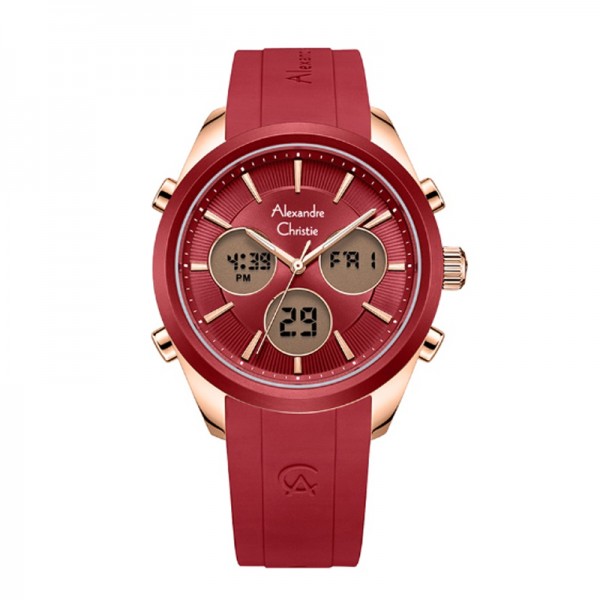 Alexandre Christie AC 9398 Rosegold Red Rubber LHRRGRE